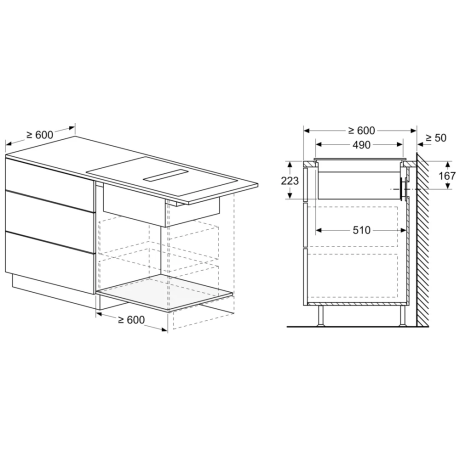  سيمنز طباخ الحث المغناطيسي مع شفاط بلت إن 80 سم زجاج أسود 