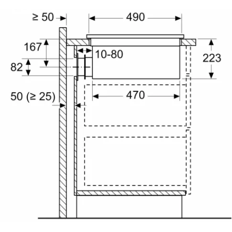  سيمنز طباخ الحث المغناطيسي مع شفاط بلت إن 80 سم زجاج أسود 