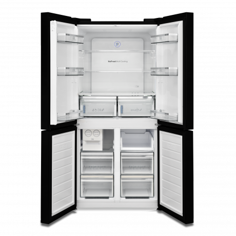  EVA Refrigerator 4 Door Capacity 509 Ltr, Inverter Compressor Save Energy, Black Color. 