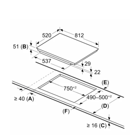  سيمنز طباخ الحث المغناطيسي (Induction) بلت إن 80 سم، 4 مواقد تسخين، زجاج أسود. 