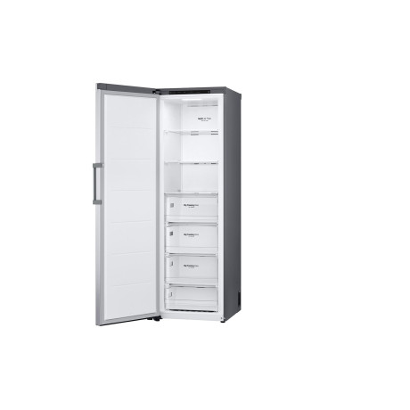  إل جي فريزر 7 جوارير سعة 355 لتر، نظام تبريد هوائي، ماتور انفرتر موفر للكهرباء، لون فضي. 