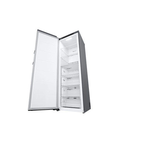  إل جي فريزر 7 جوارير سعة 355 لتر، نظام تبريد هوائي، ماتور انفرتر موفر للكهرباء، لون فضي. 