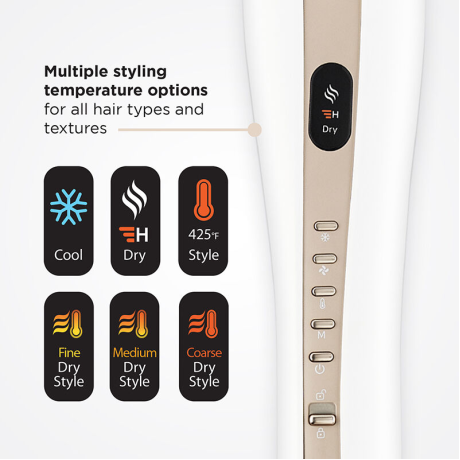  تشي مصفف شعر LAVA AirGlide الكل في واحد بدرجة حرارة 210 مئوية لون لؤلؤي 