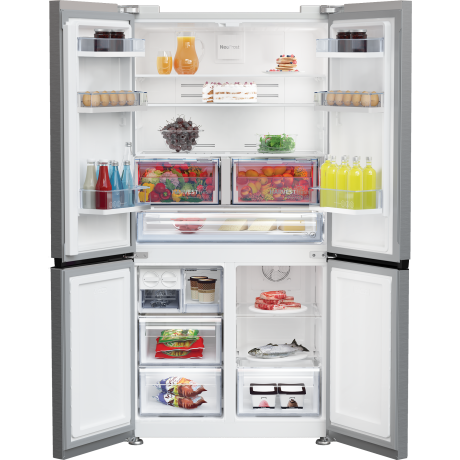  بيكو ثلاجة أربع أبواب سعة 580 لتر، ماتور انفيرتر موفر للكهرباء، ستانلس ستيل. 