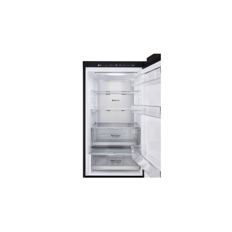  إل جي ثلاجة فريزر سفلي سعة 344 لتر، ماتور انفرتر موفر للكهرباء، أسود. 