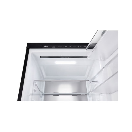  إل جي ثلاجة فريزر سفلي سعة 344 لتر، ماتور انفرتر موفر للكهرباء، أسود. 