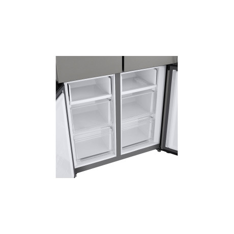  إل جي ثلاجة أربع أبواب سعة 474 لتر، ماتور انفرتر موفر للكهرباء، فضي. 