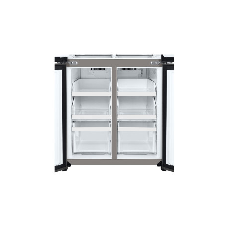  إل جي ثلاجة أربع أبواب سعة 530 لتر، ماتور انفرتر موفر للكهرباء، فضي. 