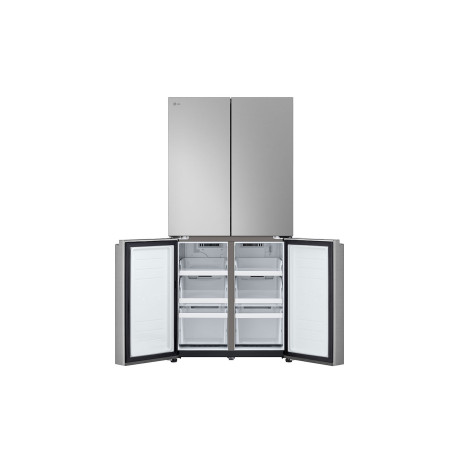  إل جي ثلاجة أربع أبواب سعة 530 لتر، ماتور انفرتر موفر للكهرباء، فضي. 