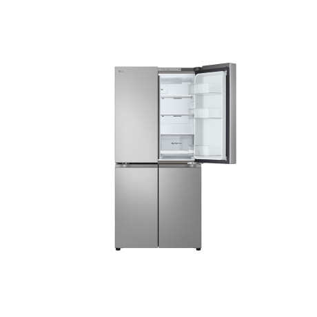  إل جي ثلاجة أربع أبواب سعة 530 لتر، ماتور انفرتر موفر للكهرباء، فضي. 