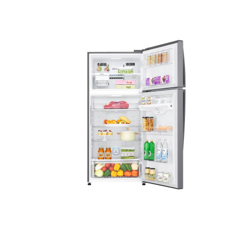  إل جي ثلاجة سعة 515 لتر، ماتور انفرتر موفر للكهرباء، لون فضي. 