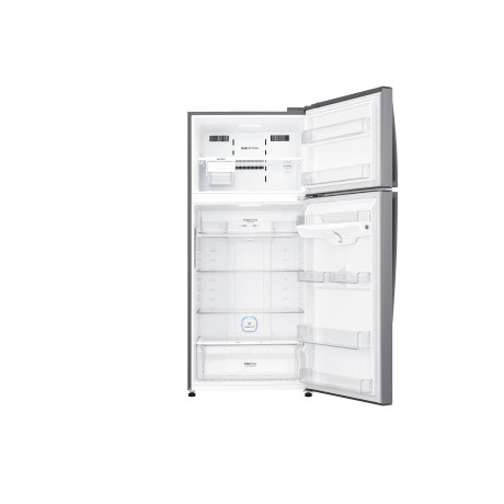  إل جي ثلاجة سعة 515 لتر، ماتور انفرتر موفر للكهرباء، لون فضي. 