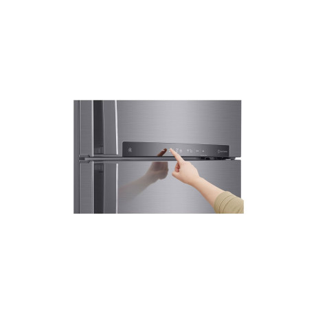  إل جي ثلاجة سعة 515 لتر، ماتور انفرتر موفر للكهرباء، لون فضي. 