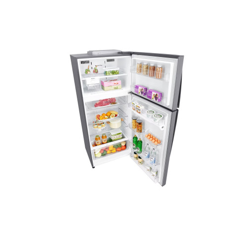  إل جي ثلاجة سعة 515 لتر، ماتور انفرتر موفر للكهرباء، لون فضي. 