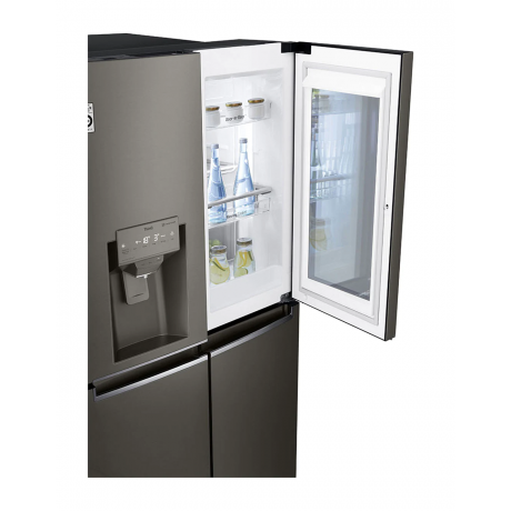 LG Refrigerator 4 Door Gross 653 Ltr, Inverter Compressor Save Energy, InstaView Door-in-Door, Air Filter, Black Stainless. 