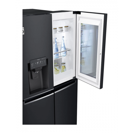 LG Refrigerator 4 Door Gross 837 Ltr, Inverter Compressor Save Energy, InstaView Door-in-Door, Air Filter, Matt Black Stainless. 