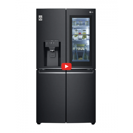  LG Refrigerator InstaView 4 Door Capacity 837 Ltr, Inverter Compressor Save Energy, Matt Black Stainless. 
