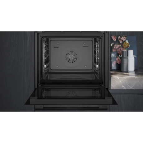  سيمنز فرن كهربائي بلت إن 60 سم زجاج أسود 