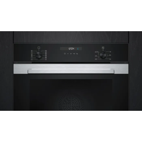  سيمنز فرن كهربائي بلت إن 60 سم زجاج أسود ستانلس ستيل 