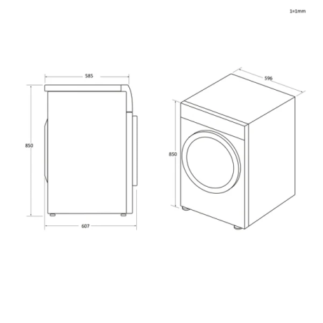  هوفر نشافة سعة 9 كغم، نظام مكثف داخلي، فضي. 