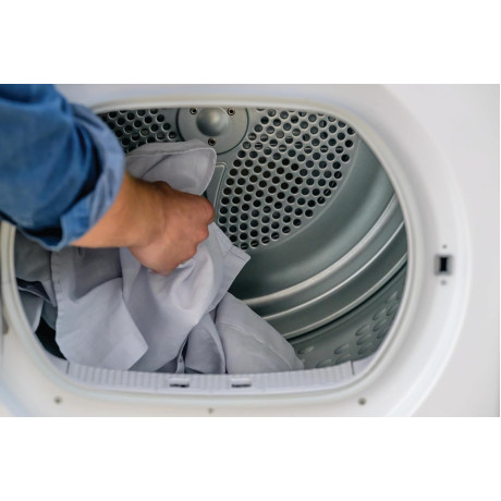  هوفر نشافة سعة 10 كغم، نظام مكثف داخلي، 9 برنامج، فضي. 