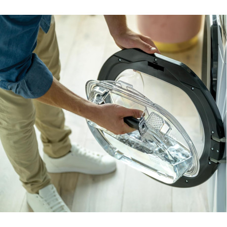  هوفر نشافة سعة 10 كغم، نظام مكثف داخلي، 9 برنامج، فضي. 