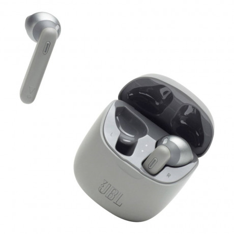  JBL Headphones (In-Ear) True Wireless with up to 25 hours of battery life with Charging Case Gray Color. 