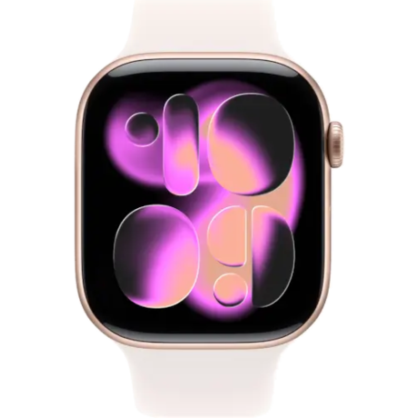  أبل ساعة Watch Series 11 GPS قياس 46 مم هيكل ألمنيوم لون ذهبي وردي مع سوار Light Blush 