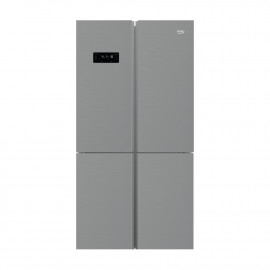 Beko Refrigerator 4 Door Gross 626 Ltr, Inverter Compressor Save Energy, Dual Cooling, Blue Light For Fruit & Vegetables, Silver. 
