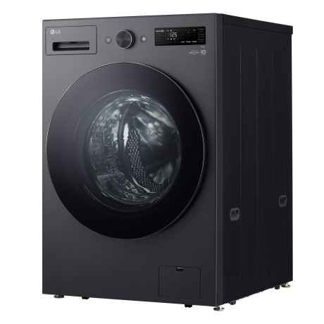  إل جي غسالة سعة 14 كغم، 11 برنامج، ماتور انفرتر دفع مباشر بالذكاء الاصطناعي، رمادي داكن. 