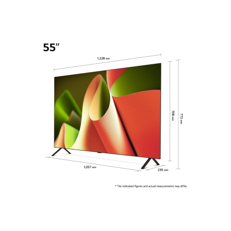  إل جي تلفزيون OLED، فئة B4، حجم 55 بوصة بدقة 4K UHD، ذكي بنظام تشغيل WebOS. 