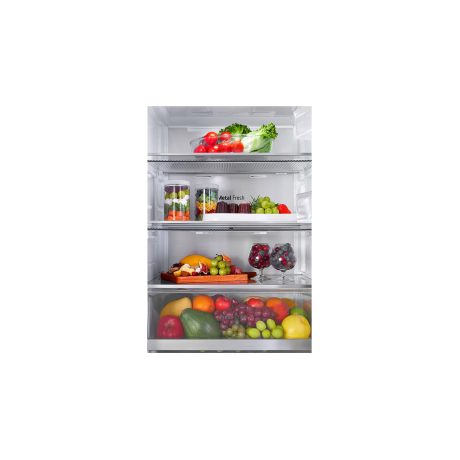  إل جي ثلاجة إنستافيو فريزر سفلي سعة 349 لتر، ماتور انفرتر موفر للكهرباء، ستانلس أسود. 