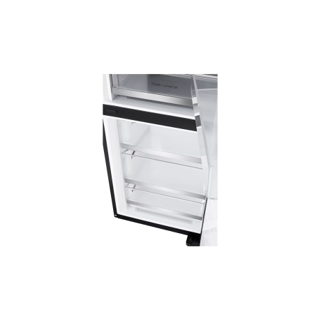  إل جي ثلاجة إنستافيو فريزر سفلي سعة 349 لتر، ماتور انفرتر موفر للكهرباء، ستانلس أسود. 