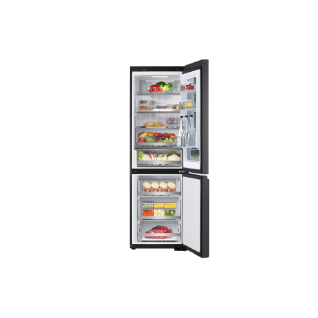  إل جي ثلاجة إنستافيو فريزر سفلي سعة 349 لتر، ماتور انفرتر موفر للكهرباء، ستانلس أسود. 