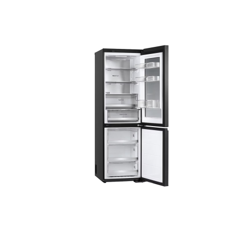  إل جي ثلاجة إنستافيو فريزر سفلي سعة 349 لتر، ماتور انفرتر موفر للكهرباء، ستانلس أسود. 