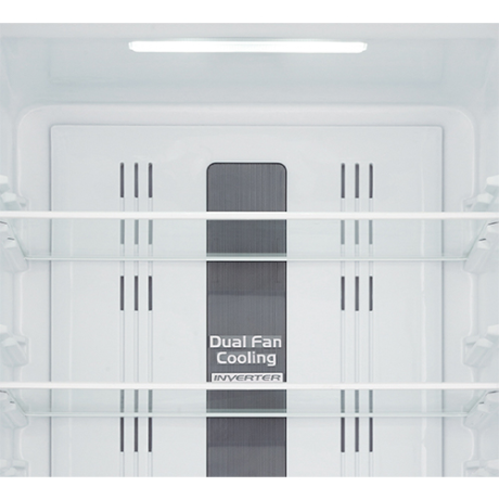  هيتاشي ثلاجة بفريزر سفلي سعة 525 لتر، ماتور انفرتر موفر للكهرباء، لون أسود 