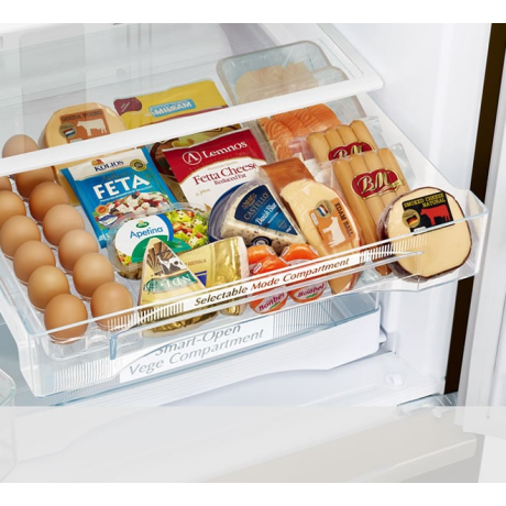  هيتاشي ثلاجة بفريزر سفلي سعة 525 لتر، ماتور انفرتر موفر للكهرباء، لون أسود 