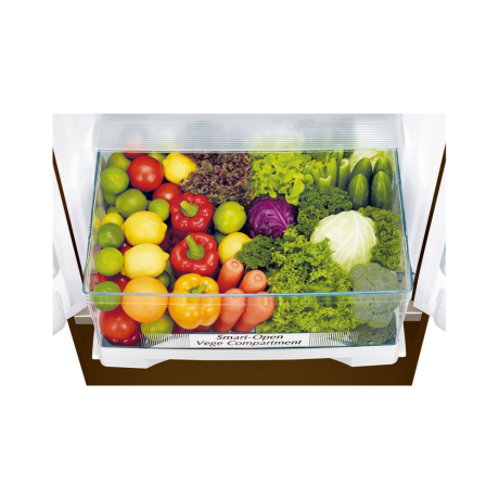  هيتاشي ثلاجة بفريزر سفلي سعة 525 لتر، ماتور انفرتر موفر للكهرباء، لون أسود 