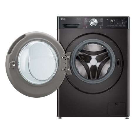  إل جي غسالة سعة 13 كغم، 14 برنامج، ماتور انفرتر دفع مباشر بالذكاء الاصطناعي، أسود. 