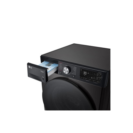  إل جي غسالة سعة 11 كغم، 14 برنامج، ماتور انفرتر دفع مباشر بالذكاء الاصطناعي، أسود. 