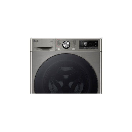  إل جي غسالة سعة 11 كغم، 14 برنامج، ماتور انفرتر دفع مباشر بالذكاء الاصطناعي، فضي. 