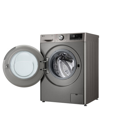  إل جي غسالة سعة 11 كغم، 14 برنامج، ماتور انفرتر دفع مباشر بالذكاء الاصطناعي، فضي. 