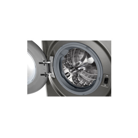  إل جي غسالة سعة 9 كغم، 14 برنامج، ماتور انفرتر دفع مباشر بالذكاء الاصطناعي، فضي. 