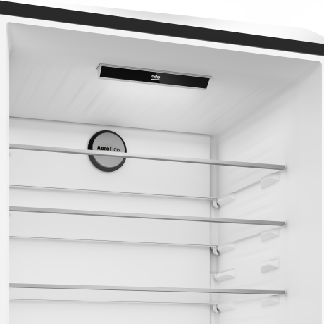  بيكو ثلاجة بفريزر سفلي سعة 590 لتر، ماتور انفرتر موفر للكهرباء، بيانو أسود 