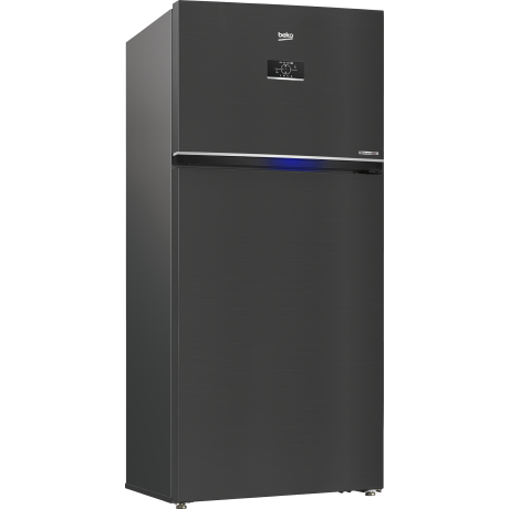  بيكو ثلاجة سعة 650 لتر، ماتور انفرتر موفر للكهرباء، بيانو أسود. 