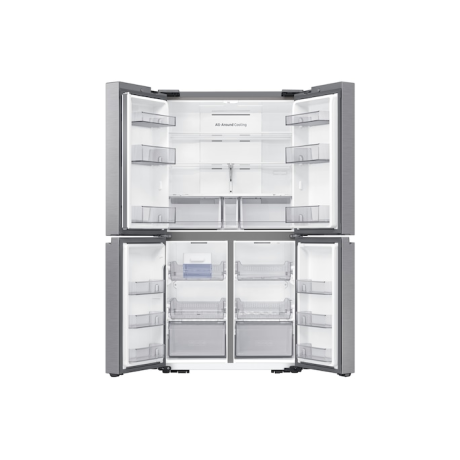  سامسونج ثلاجة أربع أبواب سعة 664 لتر، ماتور انفرتر موفر للكهرباء، فضي. 