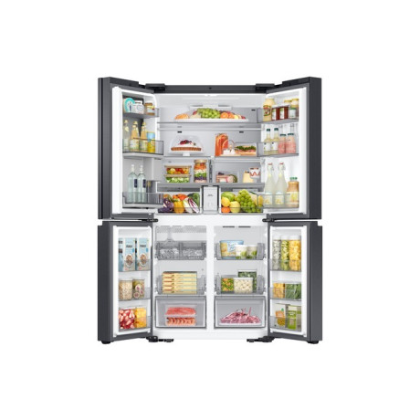  سامسونج ثلاجة Family Hub أربع أبواب سعة 842 لتر، ماتور انفرتر موفر للكهرباء، اسود. 