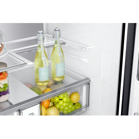  سامسونج ثلاجة Family Hub أربع أبواب سعة 842 لتر، ماتور انفرتر موفر للكهرباء، اسود. 