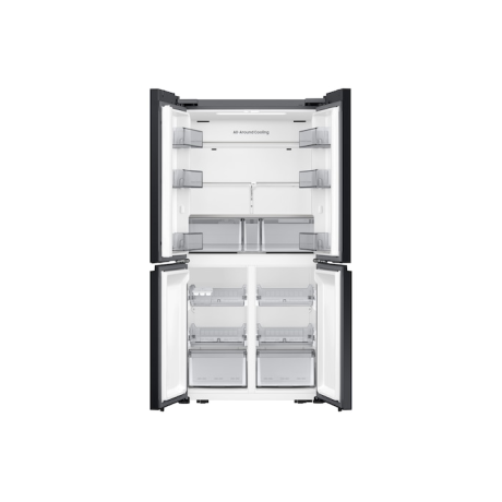  سامسونج ثلاجة أربع أبواب سعة 648 لتر، ماتور انفرتر موفر للكهرباء، أسود. 