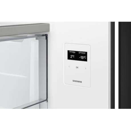  سامسونج ثلاجة أربع أبواب سعة 648 لتر، ماتور انفرتر موفر للكهرباء، أسود. 